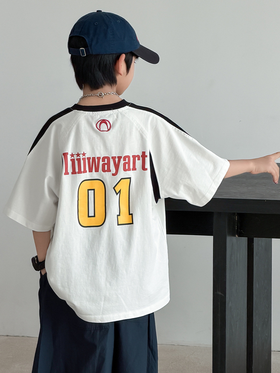 O1CN01omWVtV22rI76VfQMq_2217089447173-0-cib.jpg 【120-170】Tシャツ プリント 配色 ファッション かっこいい 男の子 - 画像 (1)