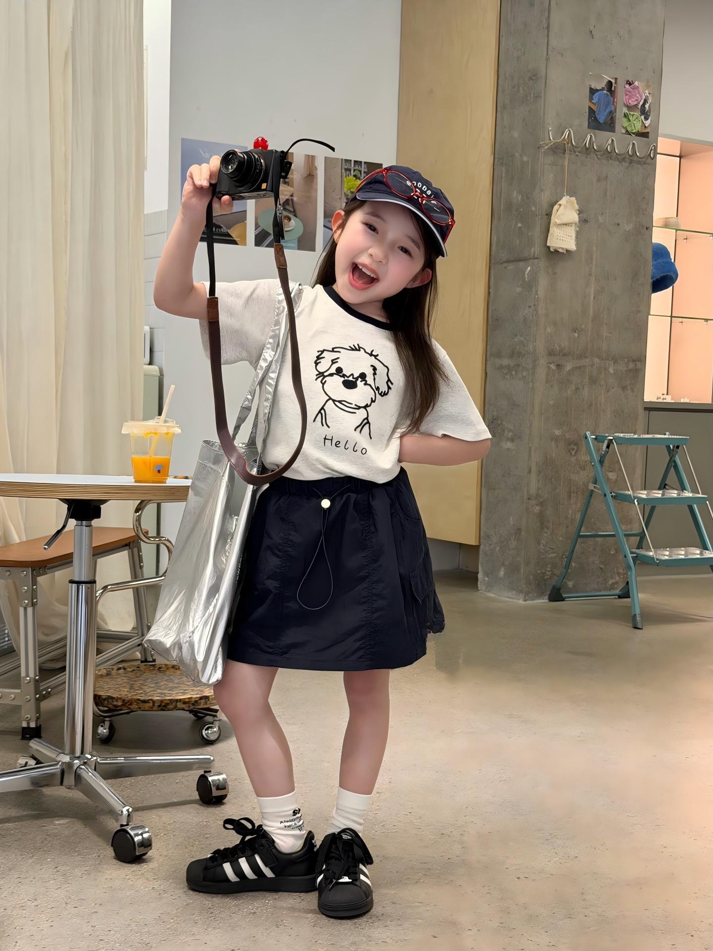 O1CN01pVldr5282Ll7T76d2_2217733997874-0-cib.jpg 【90-150】半袖Tシャツorスカート 女の子 韓国風 カジュアル - 画像 (1)