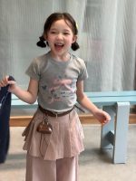 【90-150】半袖Tシャツorパンツ 女の子 リボン付き プリーツ - 画像 (9)