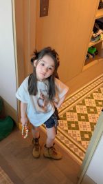 【90-160】半袖Tシャツorショートパンツ 女の子 ゆったり トレンド - 画像 (8)