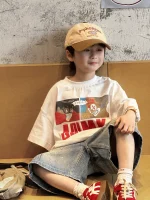 【90-160】男の子 Tシャツ 半袖 夏 カートゥーン プリント ユニーク - 画像 (2)
