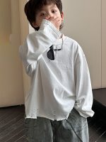 【100-160】Tシャツ カジュアル ゆったり 無地 長袖 男の子