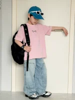 【90-160】Tシャツ レトロ プリント 半袖 男の子 - 画像 (4)
