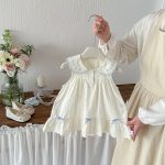 【73-100】ワンピース ベビー リボン付き スウィート - 画像 (3)