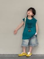 【100-150】ベスト ノースリーブ プリント カジュアル 男の子 ゆったり - 画像 (6)