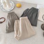 【73-100】パンツ ベビー 通気性が良い 無地 シンプル - 画像 (5)