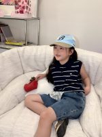 【90-150】ポロシャツorパンツ 女の子 ノースリープ ボーダー柄 - 画像 (6)