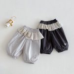 【73-100】パンツ フリル 切り替え スウィート - 画像 (2)
