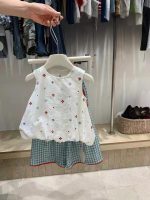 【90-140】トップスorパンツ 女の子 チェック柄 ノースリープ - 画像 (3)