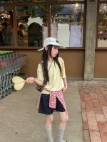 【100-160】Tシャツ 夏新作 シンプル 合わせやすい 無地 女の子 - 画像 (4)