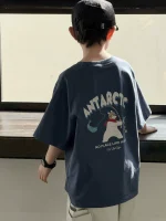 【90-160】Tシャツ スポーツ風 カジュアル プリント 男の子 - 画像 (6)