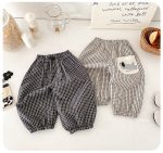 【73-100】パンツ ベビー チェック柄 ゆったり 履きやすい