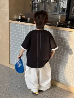 【90-160】Tシャツ シンプル カジュアル プリント 合わせやすい 男の子 - 画像 (5)