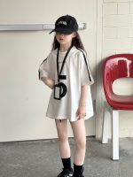 【100-150】Tシャツ 配色 プリント ゆったり 半袖 女の子 夏新作 - 画像 (3)
