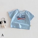 【73-120】半袖Tシャツorショートパンツ ベビー Vネックロゴ ボーダー - 画像 (10)