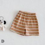【73-120】半袖Tシャツorショートパンツ ベビー Vネックロゴ ボーダー - 画像 (14)