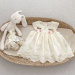 【73-120】ワンピース ベビー 女の子 チェリー フラワー刺繡