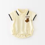 【66-90】ロンパース ベビー 肌に優しい くま柄 - 画像 (3)
