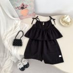 【73-120】セットアップ ベビー 女の子 キャミソール&ワイドパンツ - 画像 (5)