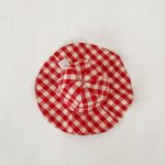 【73-110】セットアップor帽子 ベビー チェック柄 通園・お出かけに - 画像 (4)