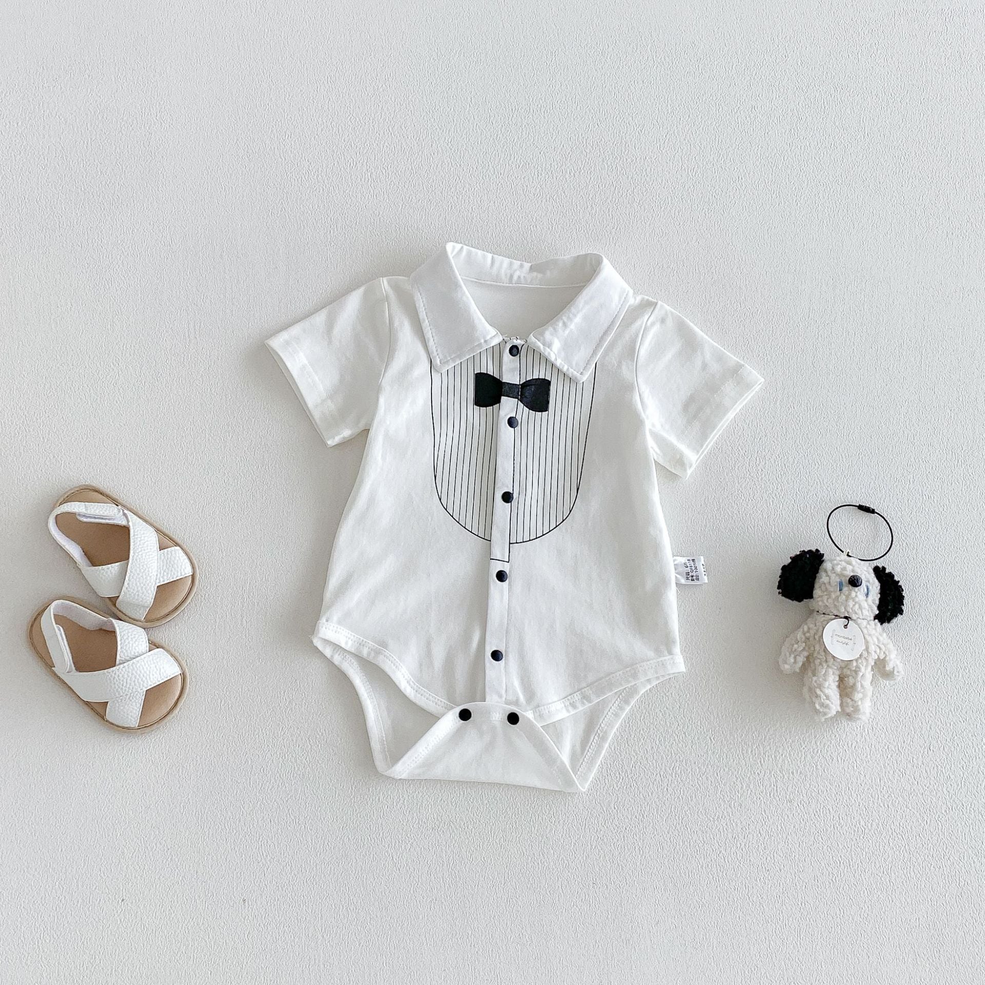 a07d40d7c3cb95f0cd5d3b15a7bf4e9e.jpg 【66-90】ロンパース プリンス 半袖 ベビー服 - 画像 (1)