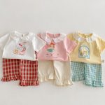 【73-120】半袖Tシャツ ベビー フリル襟 カートゥーン - 画像 (15)