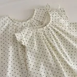 【73-100】セットアップ or ワンピース ベビー 韓国風 ドット - 画像 (15)