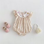 【66-90】ロンパース ベビー 花柄 フリル おしゃれ - 画像 (2)