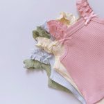 【73-100】セット リボン キャミソール&花柄ふんわりスカートパンツ - 画像 (6)