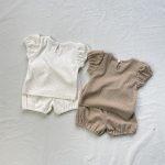 【73-100】セットアップ フリル袖 ワッフル - 画像 (3)