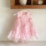 【73-100】ワンピース 蝶結び チュール スウィート