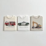 【90-150】半袖Tシャツ 乗り物 ルーズ カジュアル トップス - 画像 (4)