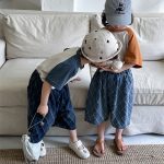 【80-140】パンツ 菱形 キルティング デニム ハーフパンツ - 画像 (15)
