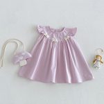 【73-120】ワンピース ベビー フリル キノコ かわいい - 画像 (3)