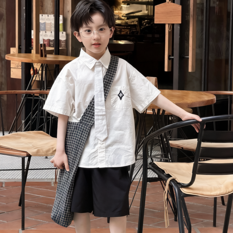 b6edf61d21cf3 【100-170】セットアップ 男の子 韓国風 コンサバ - 画像 (1)