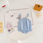 【66-90】ロンパース ウサギ チェック ベビー服 - 画像 (11)