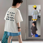 【90-160】半袖Tシャツ 男の子 プリント 英字 トレンド