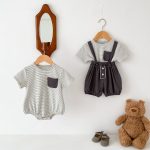 【66-100】ロンパースORサロペットORTシャツ カジュアル ボーダー - 画像 (5)