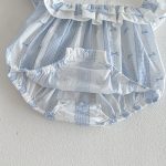 【66-140】ロンパースorワンピース ブルー ストライプ 姉妹服 - 画像 (20)