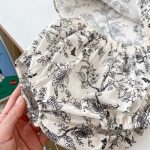 【66-90】セットアップ ブラック フラワー 半袖 トップス＆パンツ - 画像 (11)