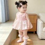 【66-90】ロンパース ふわふわ ピンク 可愛い - 画像 (5)