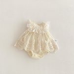 【66-90】ロンパース ビッグ蝶結び レース - 画像 (9)