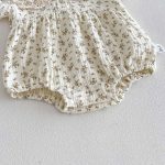 【66-90】ロンパース&帽子 フラワー柄 可愛い ベビー服 - 画像 (10)