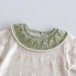 【66-90】ロンパース フリル ニット ベビー服 - 画像 (16)
