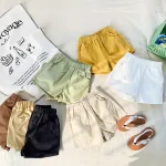 【90-140】ショートパンツ キッズ ナチュラル シンプル - 画像 (3)