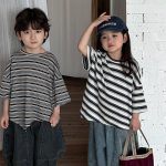 【80-140】Tシャツ ボーダー ドロップショルダー - 画像 (14)