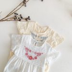 【66-90】ロンパース フラワー刺繡 可愛い - 画像 (16)
