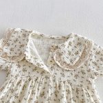 【66-90】ロンパース&帽子 フラワー柄 可愛い ベビー服 - 画像 (9)