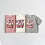【80-130】半袖Tシャツ アニマル ファミリーがバスで冒険 - 画像 (2)