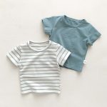 【73-100】半袖Tシャツ 肌触り 優しい 無地ORボーダー柄 - 画像 (5)